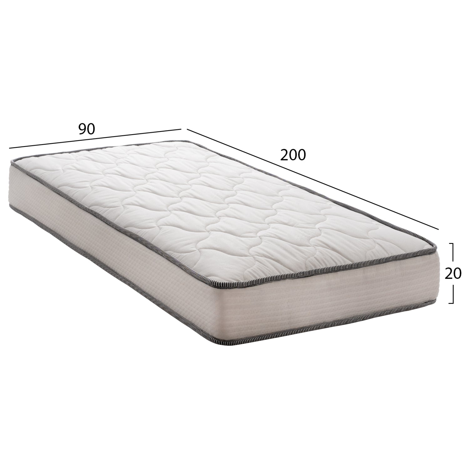 ΣΤΡΩΜΑ DREAMTOPIA ΣΕΙΡΑ ATLAS HM654.90-200 BONNELL SPRING 90x200x20Y εκ. - Pakobazaar