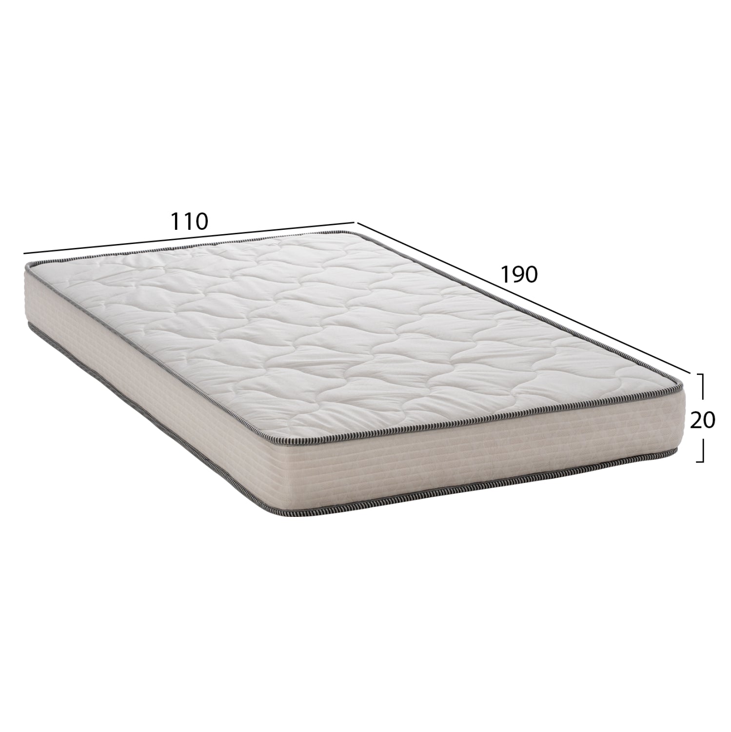 ΣΤΡΩΜΑ DREAMTOPIA, σειρά RELIEF HM653.110 BONNELL SPRING 110X190x20Y εκ. - Pakobazaar