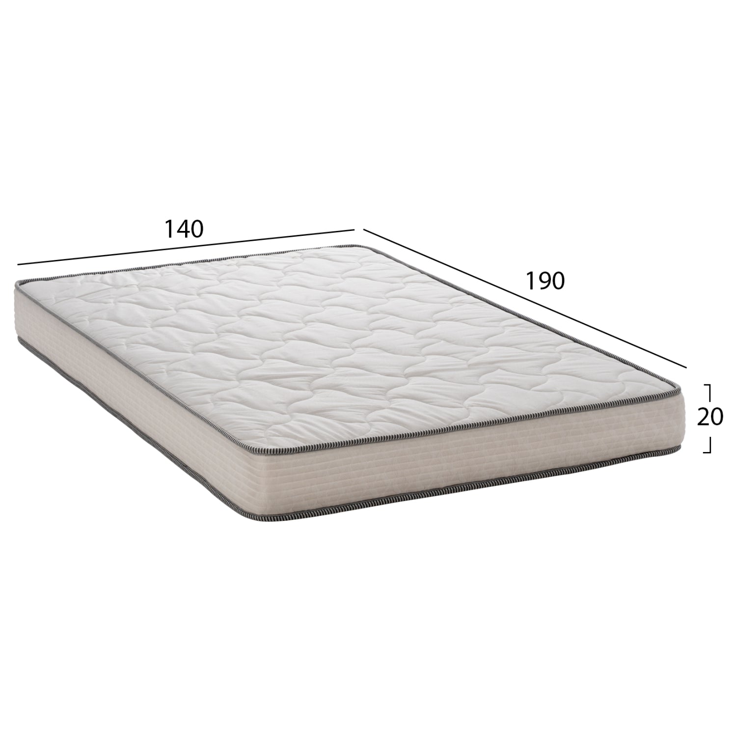 ΣΤΡΩΜΑ DREAMTOPIA ΣΕΙΡΑ RELIEF HM653.140 BONNELL SPRING 140x190x20Y εκ. - Pakobazaar