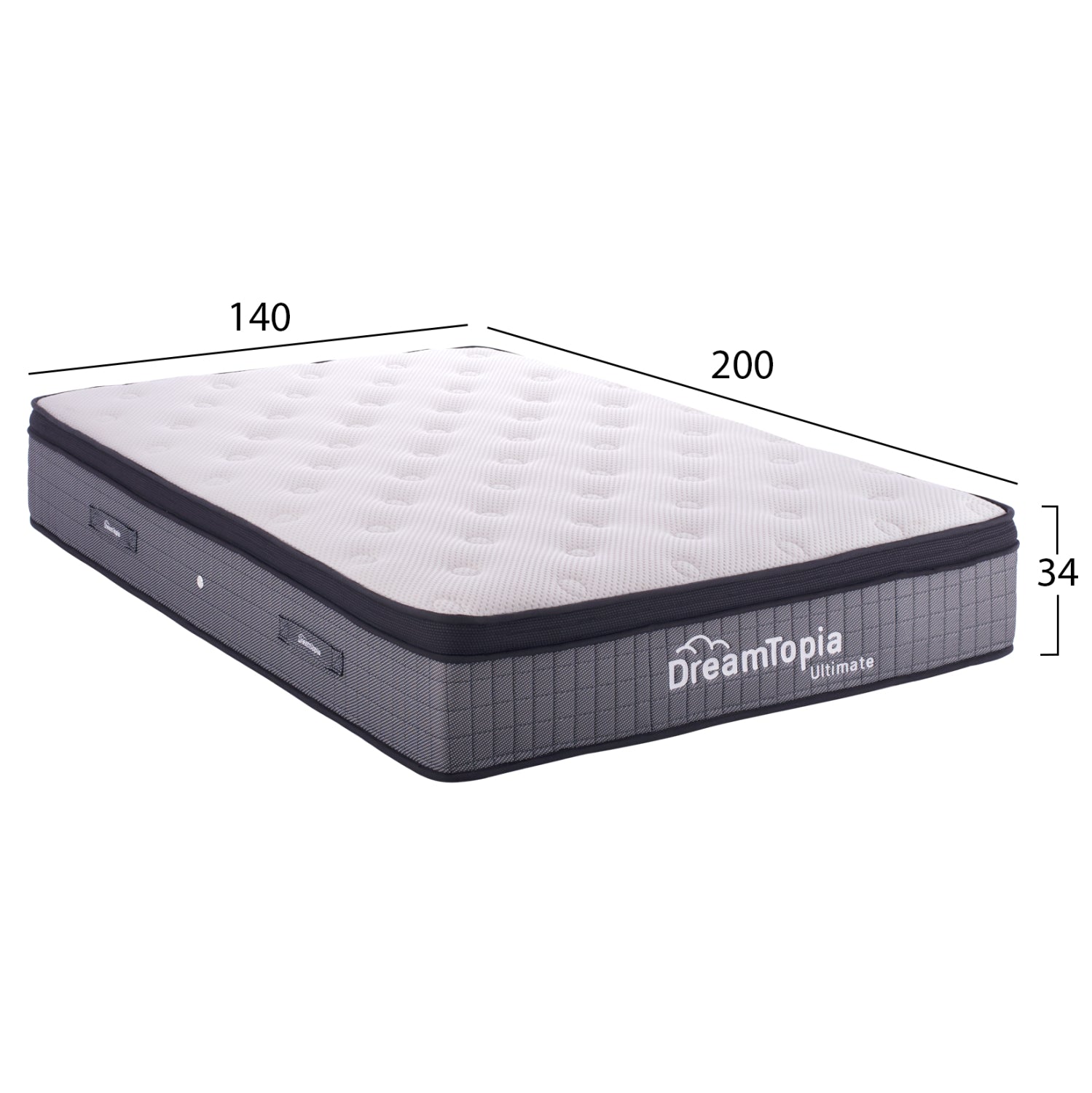 ΣΤΡΩΜΑ DREAMTOPIA, σειρά ULTIMATE HM661.140 POCKET SPRING ΜΕ ΑΝΩΣΤΡΩΜΑ 140X200x34Yεκ. - Pakobazaar