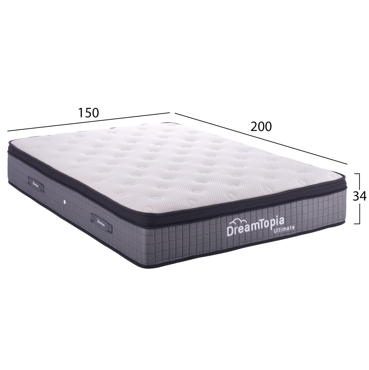 ΣΤΡΩΜΑ DREAMTOPIA ULTIMATE HM661.150 POCKET SPRING ΜΕ ΑΝΩΣΤΡΩΜΑ 150X200x34Yεκ. - Pakobazaar
