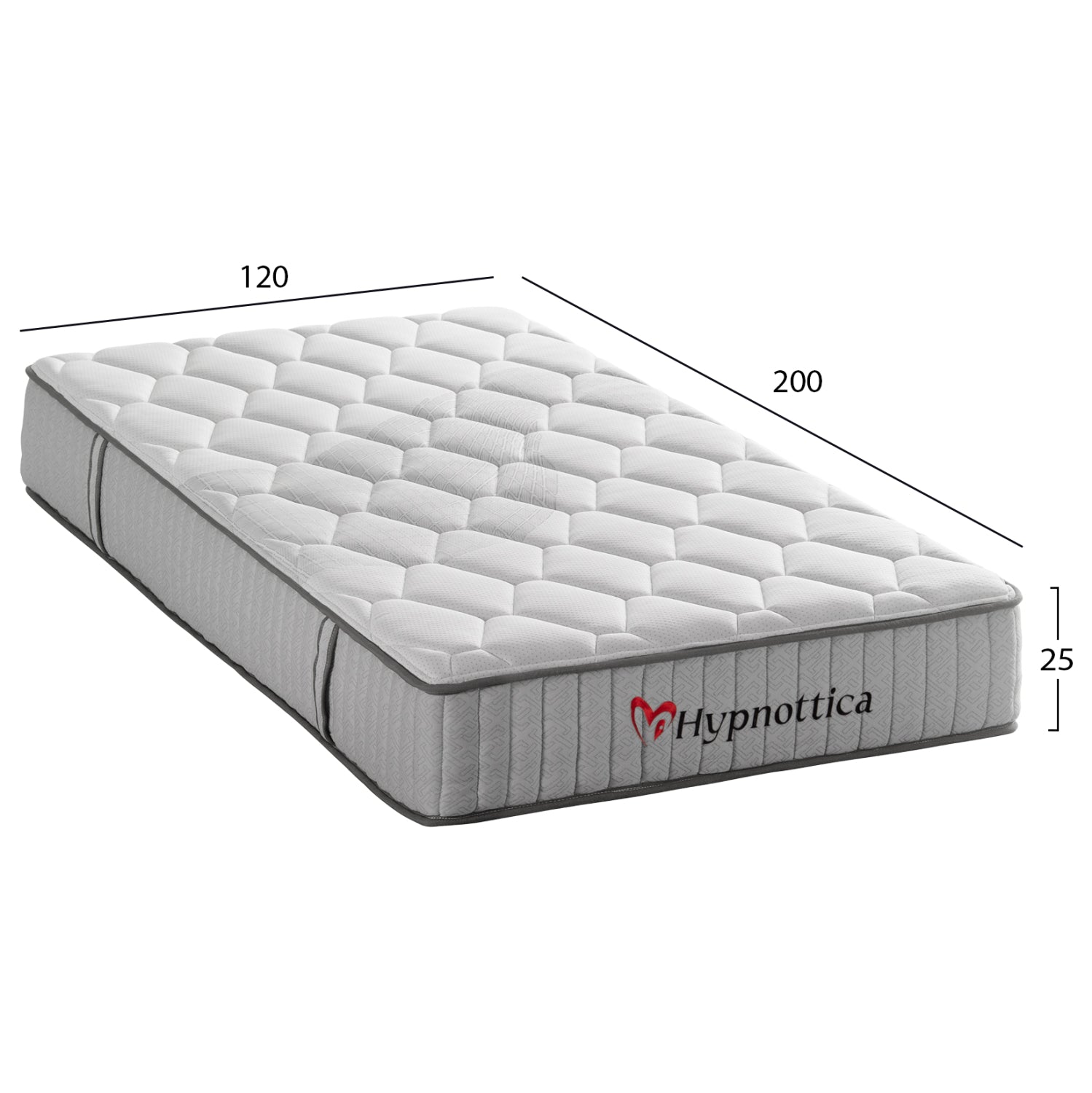 ΣΤΡΩΜΑ ΗΜΙΔΙΠΛΟ HYPNOTTICA HM748.02 POCKET SPRINGS--ΛΕΥΚΟ 120x200x25Υεκ. - Pakobazaar