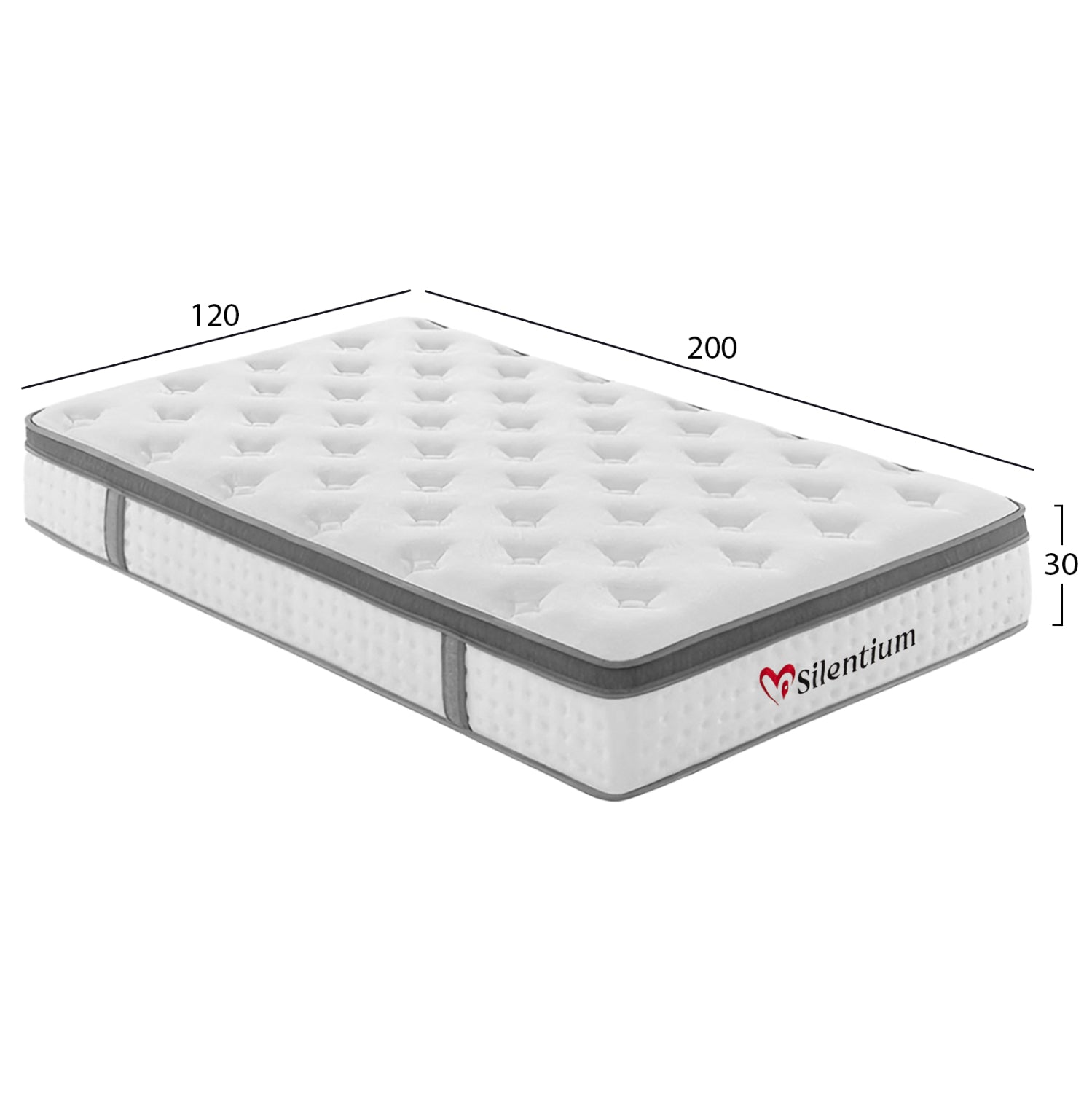 ΣΤΡΩΜΑ ΗΜΙΔΙΠΛΟ SILENTIUM HM749.02 POCKET SPRINGS--ΛΕΥΚΟ 120x200x30Υεκ. - Pakobazaar