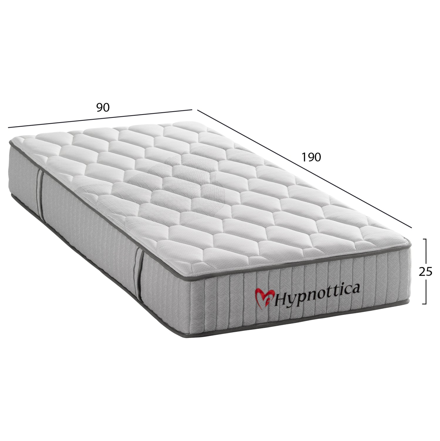 ΣΤΡΩΜΑ ΜΟΝΟ HYPNOTTICA HM748.01 POCKET SPRINGS--ΛΕΥΚΟ 90x190x25Υεκ. - Pakobazaar