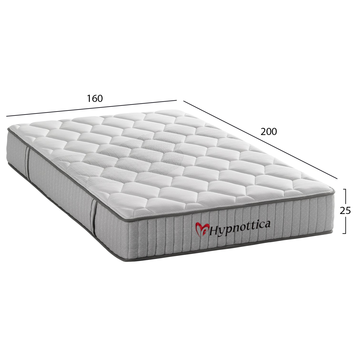 ΣΤΡΩΜΑ ΥΠΕΡΔΙΠΛΟ HYPNOTTICA HM748.06 POCKET SPRINGS--ΛΕΥΚΟ 160x200x25Υεκ. - Pakobazaar