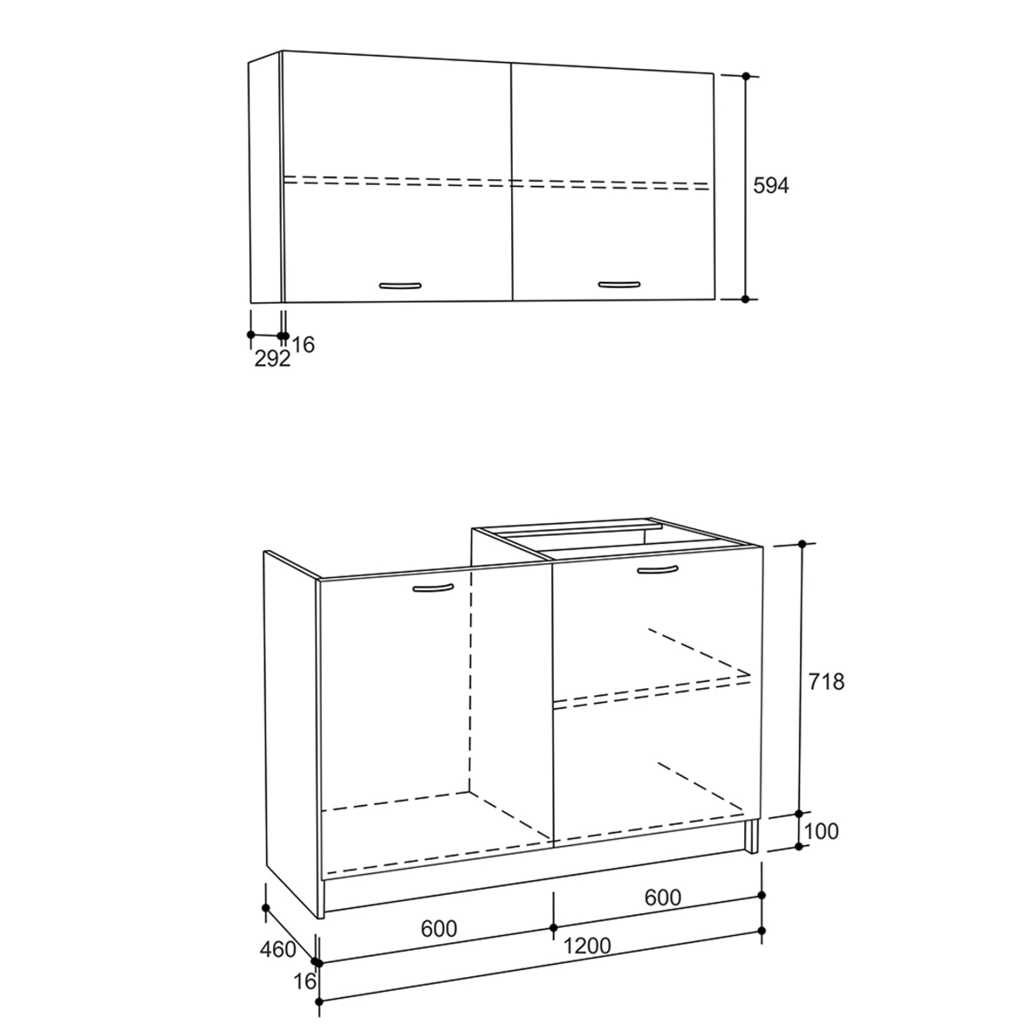 ΣΥΝΘΕΣΗ ΚΟΥΖΙΝΑΣ BLAINE ΜΕΛΑΜΙΝΗ ΓΚΡΙ HM2439.10 120x46-29,2εκ. - Pakobazaar