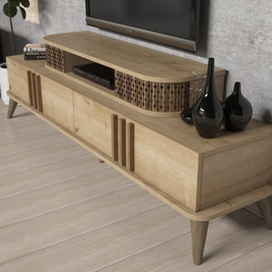 ΣΥΝΘΕΣΗ ΣΑΛΟΝΙΟΥ 2 ΤΜΧ ΦΥΣΙΚΟ OAK HM11848.01 - Pakobazaar
