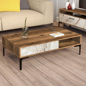 ΣΥΝΘΕΣΗ ΣΑΛΟΝΙΟΥ ΜΕΛΑΜΙΝΗΣ 2ΤΜΧ ΚΑΡΥΔΙ-WHITE MARBLE HM11855.02 - Pakobazaar