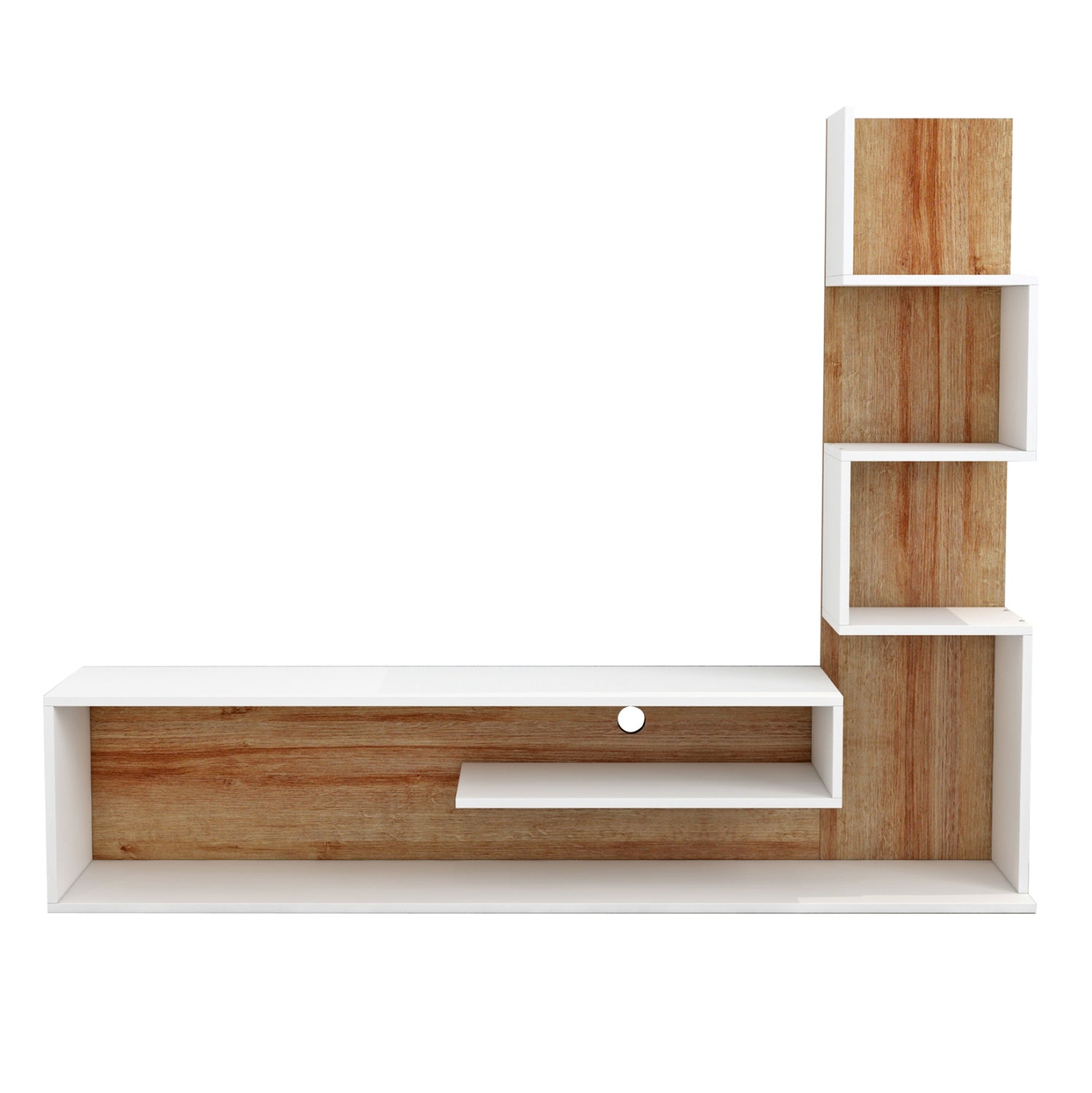 ΣΥΝΘΕΤΟ ΤΗΛΕΟΡΑΣΗΣ EDELIE HM8908.11 ΜΕΛΑΜΙΝΗ ΣΕ ΛΕΥΚΟ-ΦΥΣΙΚΟ 150x29,5x120Υεκ. - Pakobazaar