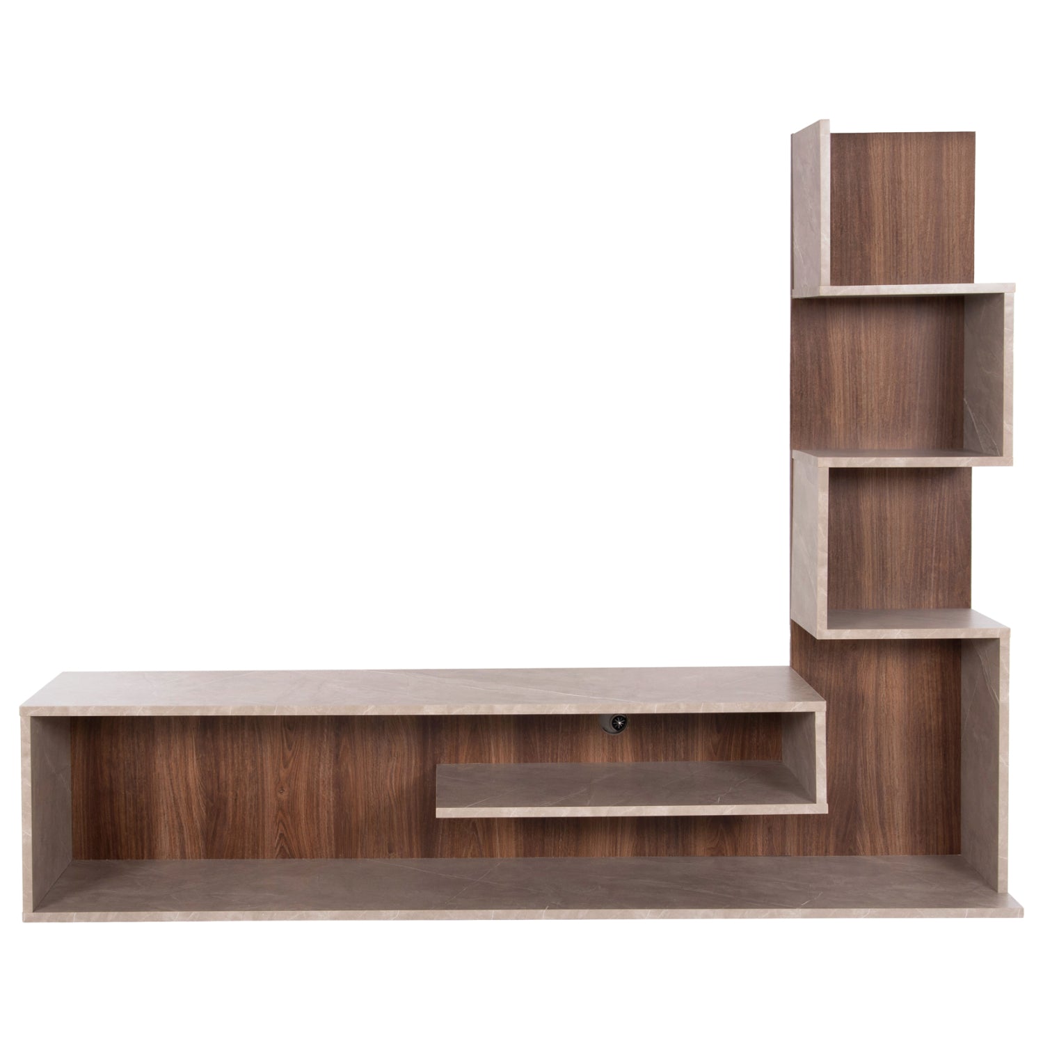 ΣΥΝΘΕΤΟ ΤΗΛΕΟΡΑΣΗΣ EDELIE HM8908.14 ΜΕΛΑΜΙΝΗ ΓΚΡΙ STONE TEXTURE-ΦΥΣΙΚΟ 150x29,5x120Υεκ. - Pakobazaar