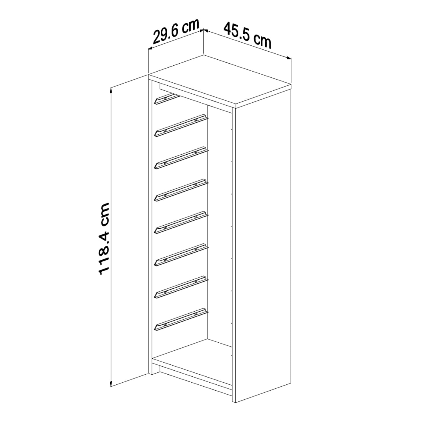 ΣΥΡΤΑΡΙΕΡΑ SANI HM18201.03 ΜΕΛΑΜΙΝΗ SONAMA-ΛΕΥΚΑ ΣΥΡΤΑΡΙΑ P.E. 45,5x29,6x118,5Υεκ - Pakobazaar