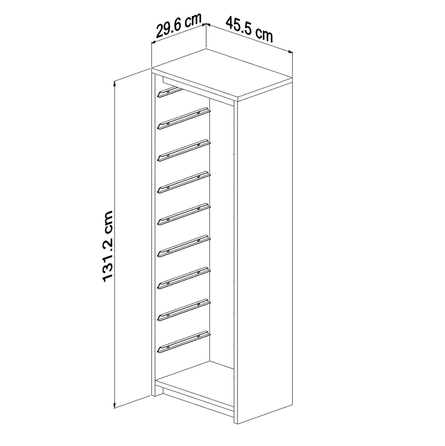ΣΥΡΤΑΡΙΕΡΑ SANI HM18203.03 ΜΕΛΑΜΙΝΗ SONAMA-9 ΛΕΥΚΑ ΣΥΡΤΑΡΙΑ P.E. 45,5x29,6x125Υ - Pakobazaar