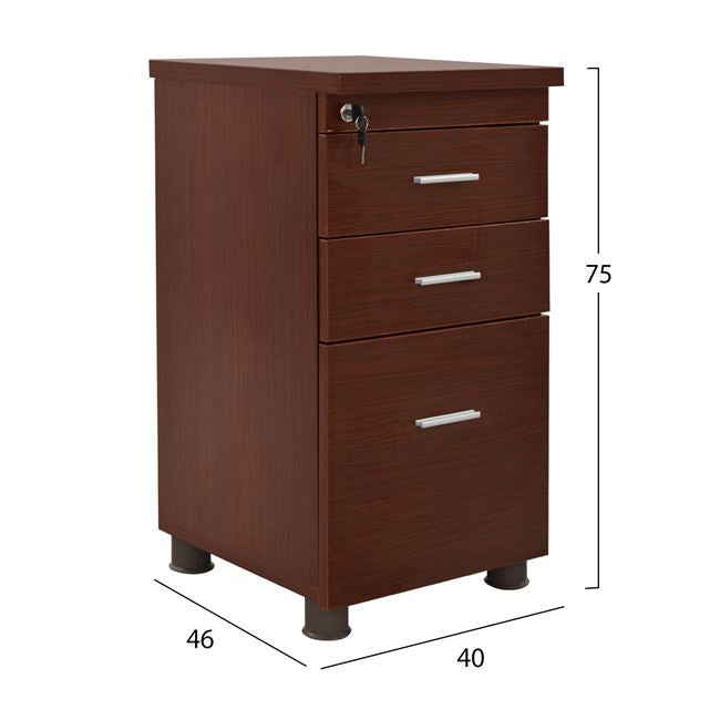 ΣΥΡΤΑΡΙΕΡΑ ΓΡΑΦΕΙΟΥ VANCE ΕΠΑΓΓΕΛΜΑΤΙΚΗ WENGE HM2049.12 40X46X75Υ εκ. - Pakobazaar