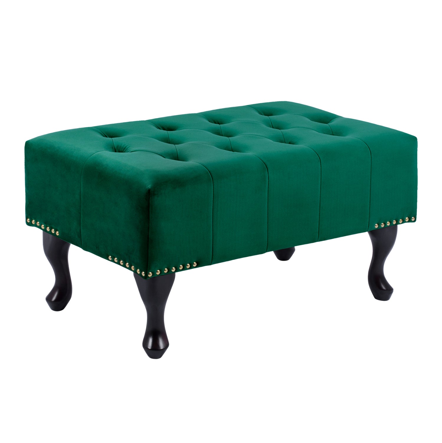 ΤΑΜΠΟΥΡΕ T.CHESTERFIELD EMMA HM226.03 ΚΥΠΑΡΙΣΣΙ ΒΕΛΟΥΔΟ-ΜΑΥΡΑ ΠΟΔΙΑ 80x45x40Υεκ - Pakobazaar