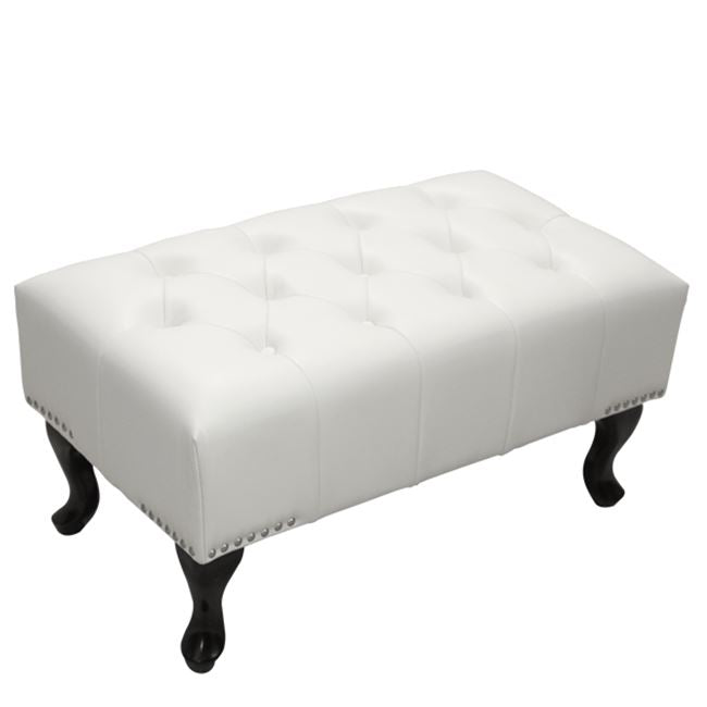 ΤΑΜΠΟΥΡΕ ΥΠΟΠΟΔΙΟ T.CHESTERFIELD EMMA HM226.02 PU ΛΕΥΚΟ-ΜΑΥΡΑ ΠΟΔΙΑ 80x44x39Yεκ. - Pakobazaar