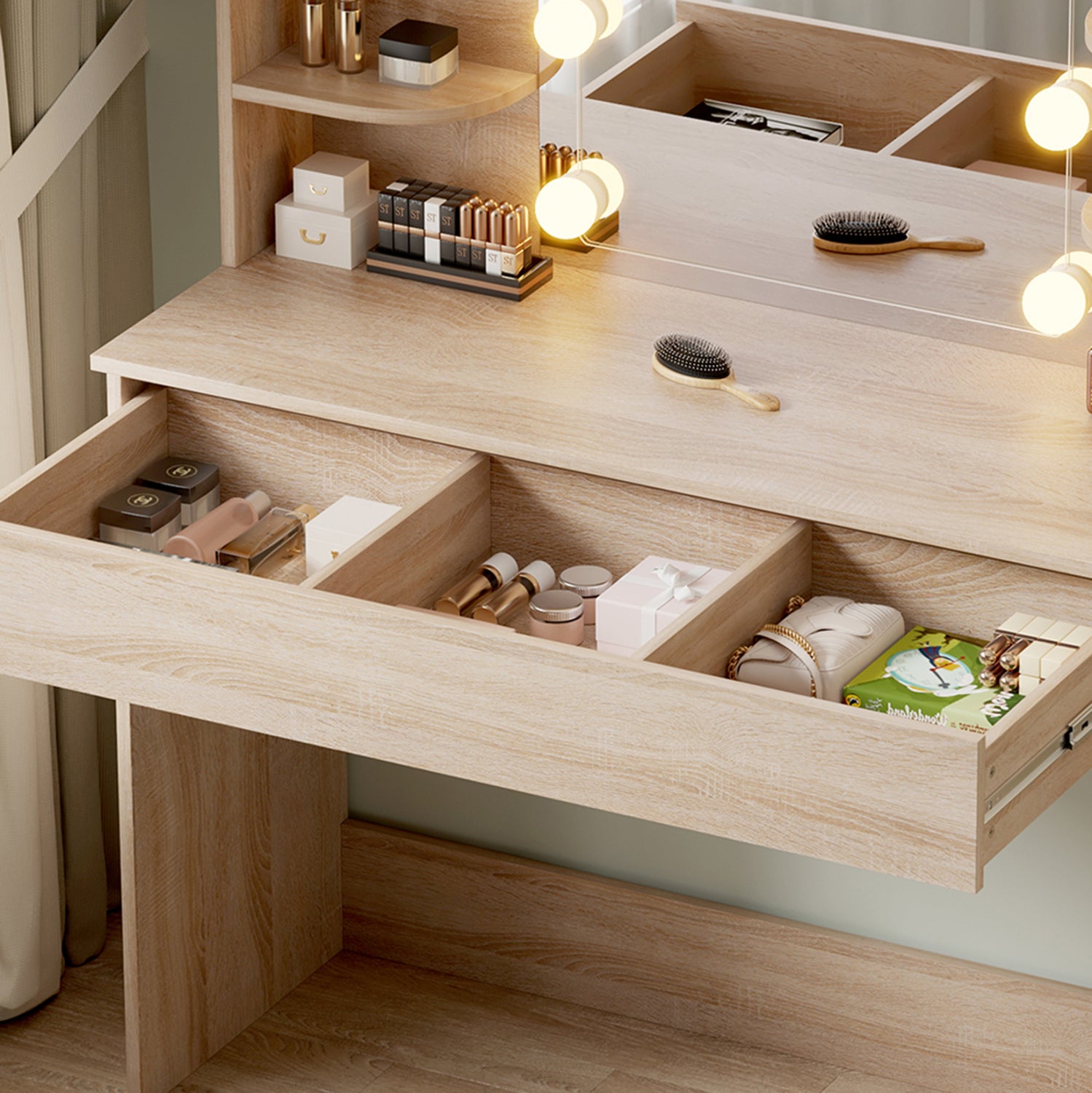 ΤΟΥΑΛΕΤΑ ΜΕ ΦΩΤΙΣΜΟ LED-ΡΑΦΙΑ-ΣΥΡΤΑΡΙΑ LAURYN HM2502.01 SONAMA 108x40x140Υεκ - Pakobazaar