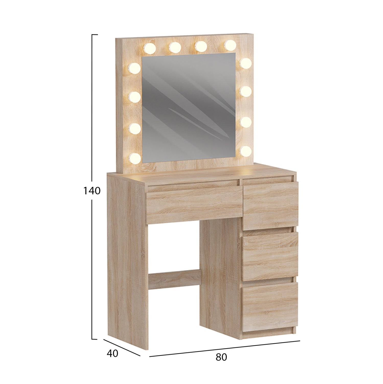 ΤΟΥΑΛΕΤΑ ΜΕ ΦΩΤΙΣΜΟ LED & ΣΥΡΤΑΡΙΑ KEITLIN HM2499.01 ΜΕΛΑΜΙΝΗ ΣΕ SONAMA 80x40x140Υεκ - Pakobazaar