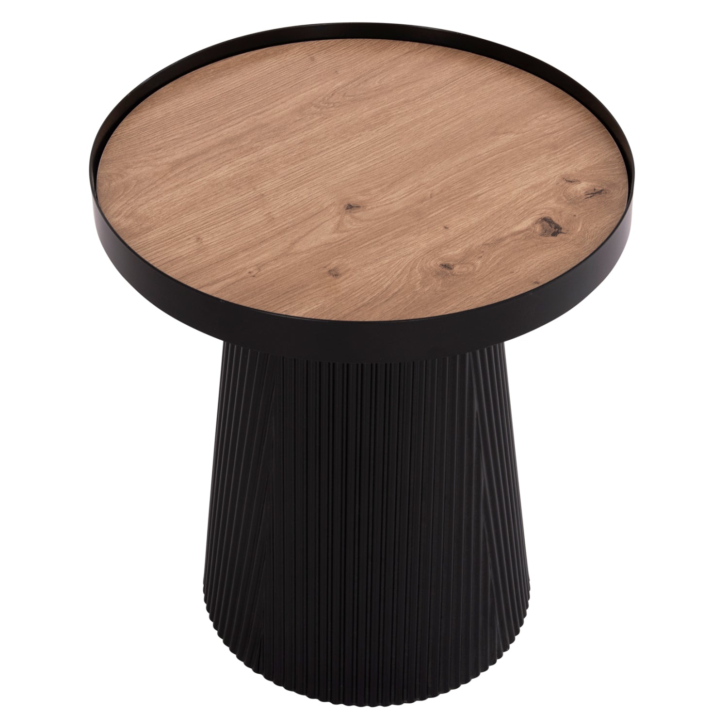 ΤΡΑΠΕΖΑΚΙ ΒΟΗΘΗΤΙΚΟ DENTON HM18023.01 MDF TOP ΦΥΣΙΚΟ ΞΥΛΟΥ-ΒΑΣΗ ΜΑΥΡΗ Φ45x51,5Υεκ. - Pakobazaar