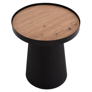 ΤΡΑΠΕΖΑΚΙ ΒΟΗΘΗΤΙΚΟ DENTON HM18023.01 MDF TOP ΦΥΣΙΚΟ ΞΥΛΟΥ-ΒΑΣΗ ΜΑΥΡΗ Φ45x51,5Υεκ. - Pakobazaar