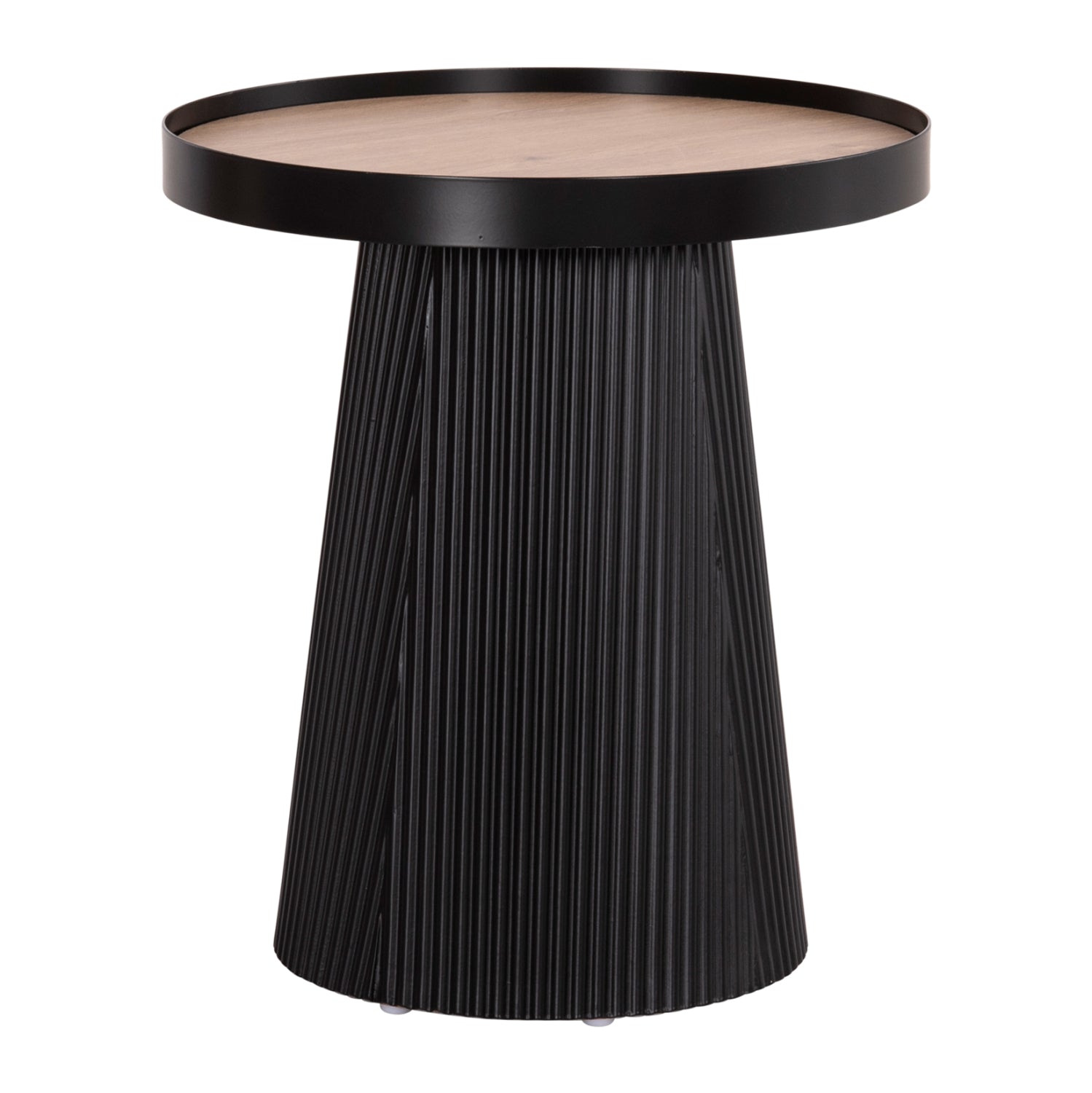 ΤΡΑΠΕΖΑΚΙ ΒΟΗΘΗΤΙΚΟ DENTON HM18023.01 MDF TOP ΦΥΣΙΚΟ ΞΥΛΟΥ-ΒΑΣΗ ΜΑΥΡΗ Φ45x51,5Υεκ. - Pakobazaar