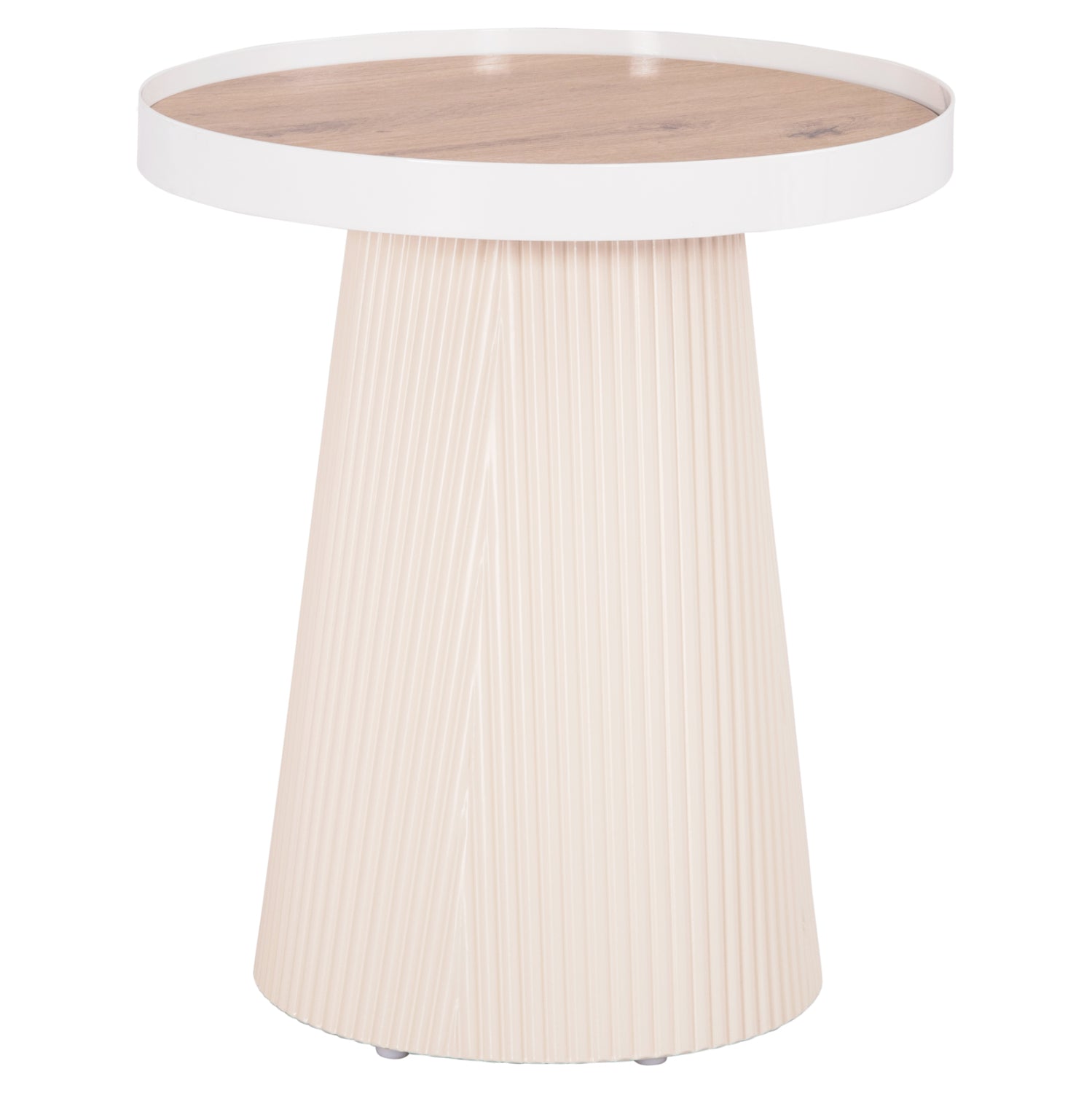 ΤΡΑΠΕΖΑΚΙ ΒΟΗΘΗΤΙΚΟ DENTON HM18023.02 MDF TOP ΦΥΣΙΚΟ ΞΥΛΟΥ-ΒΑΣΗ ΛΕΥΚΗ Φ45x51,5Υεκ. - Pakobazaar