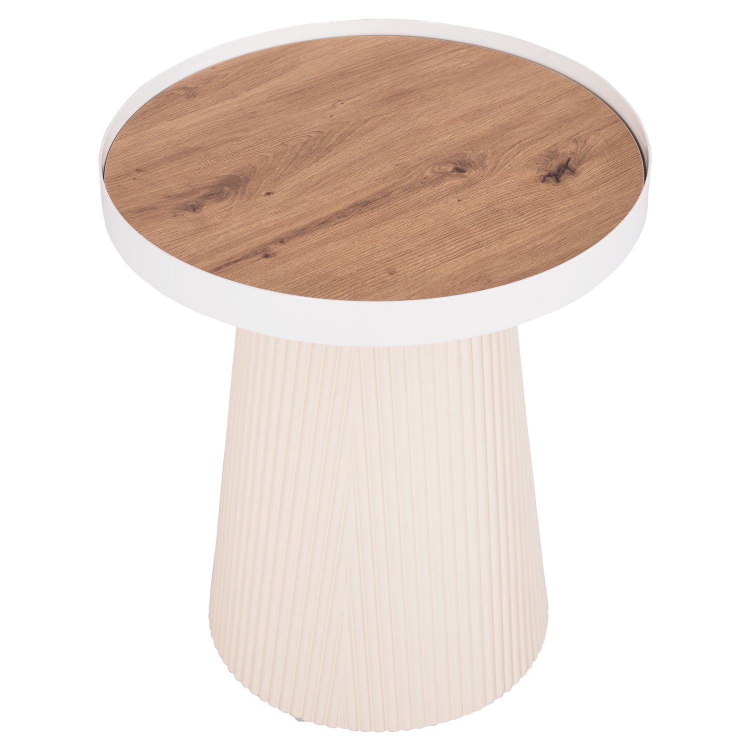 ΤΡΑΠΕΖΑΚΙ ΒΟΗΘΗΤΙΚΟ DENTON HM18023.02 MDF TOP ΦΥΣΙΚΟ ΞΥΛΟΥ-ΒΑΣΗ ΛΕΥΚΗ Φ45x51,5Υεκ. - Pakobazaar