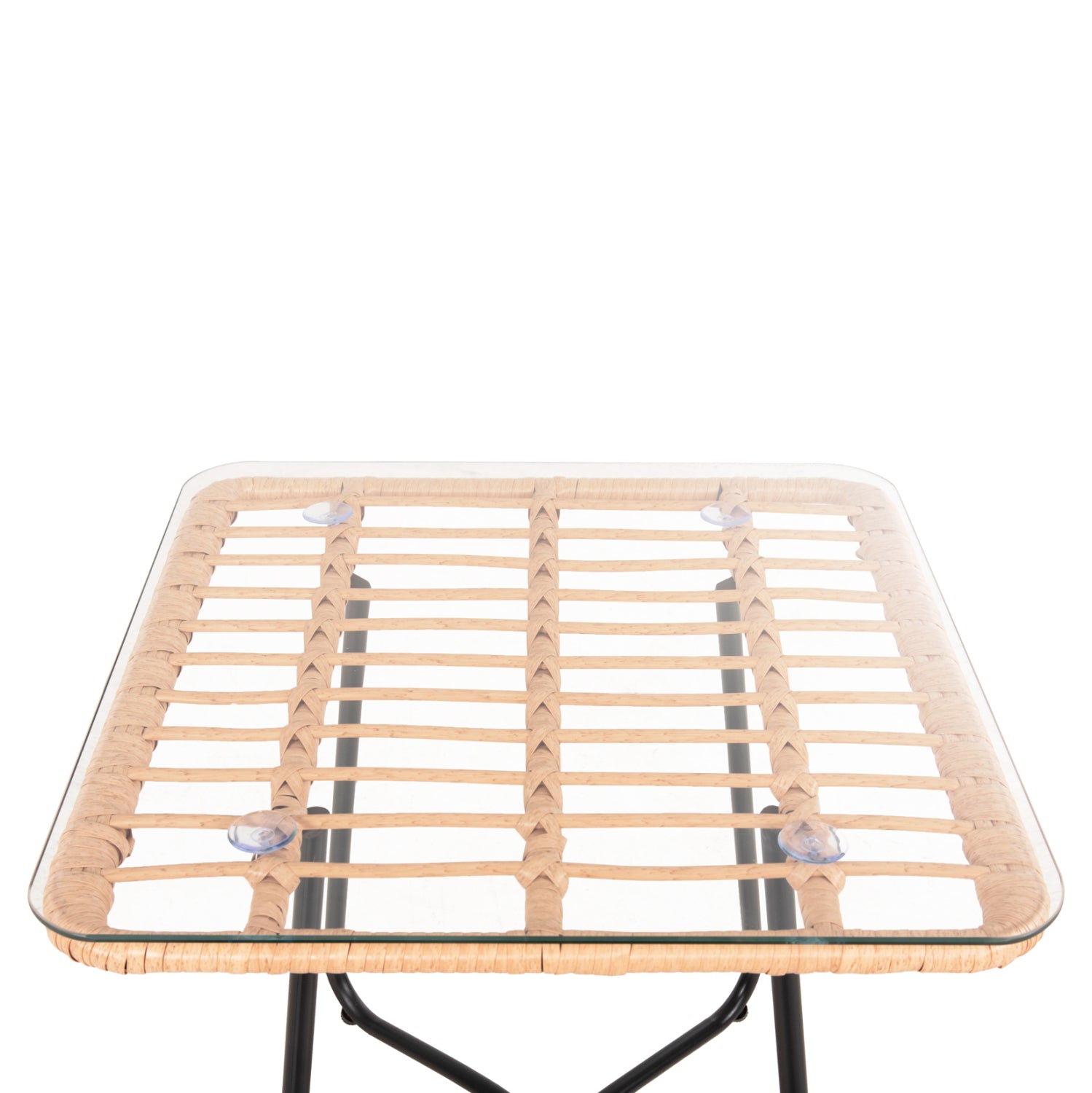 ΤΡΑΠΕΖΑΚΙ GERRY HM5717.11 ΜΕ WICKER ΜΠΕΖ-ΜΑΥΡΟ ΜΕΤΑΛ.ΣΚΕΛΕΤΟ 50x50x47,5Υεκ. - Pakobazaar