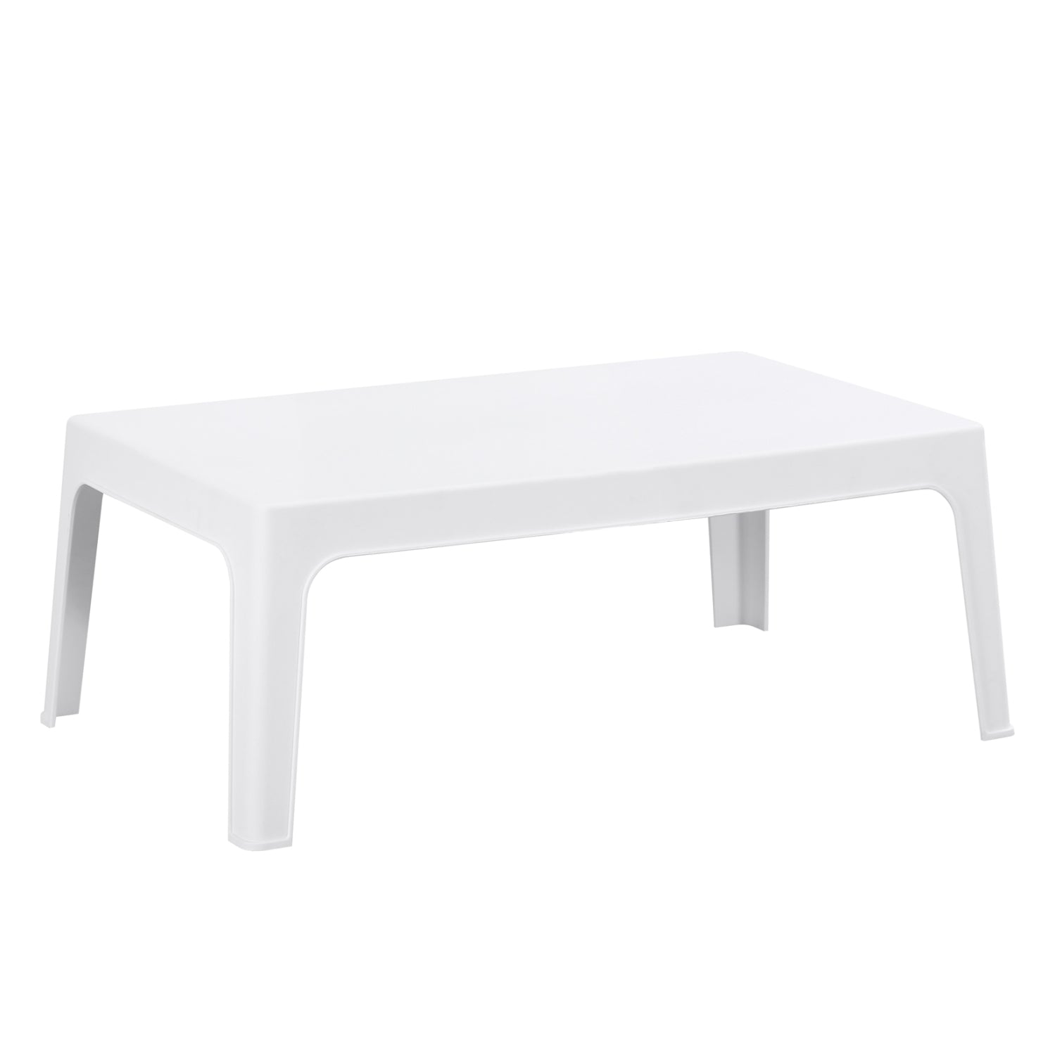 ΤΡΑΠΕΖΑΚΙ ΟΡΘΟΓΩΝΙΟ SLEEK HM6367.01 ΠΟΛΥΠΡΟΠΥΛΕΝΙΟ ΣΕ ΛΕΥΚΟ 105x64x40Υεκ. - Pakobazaar