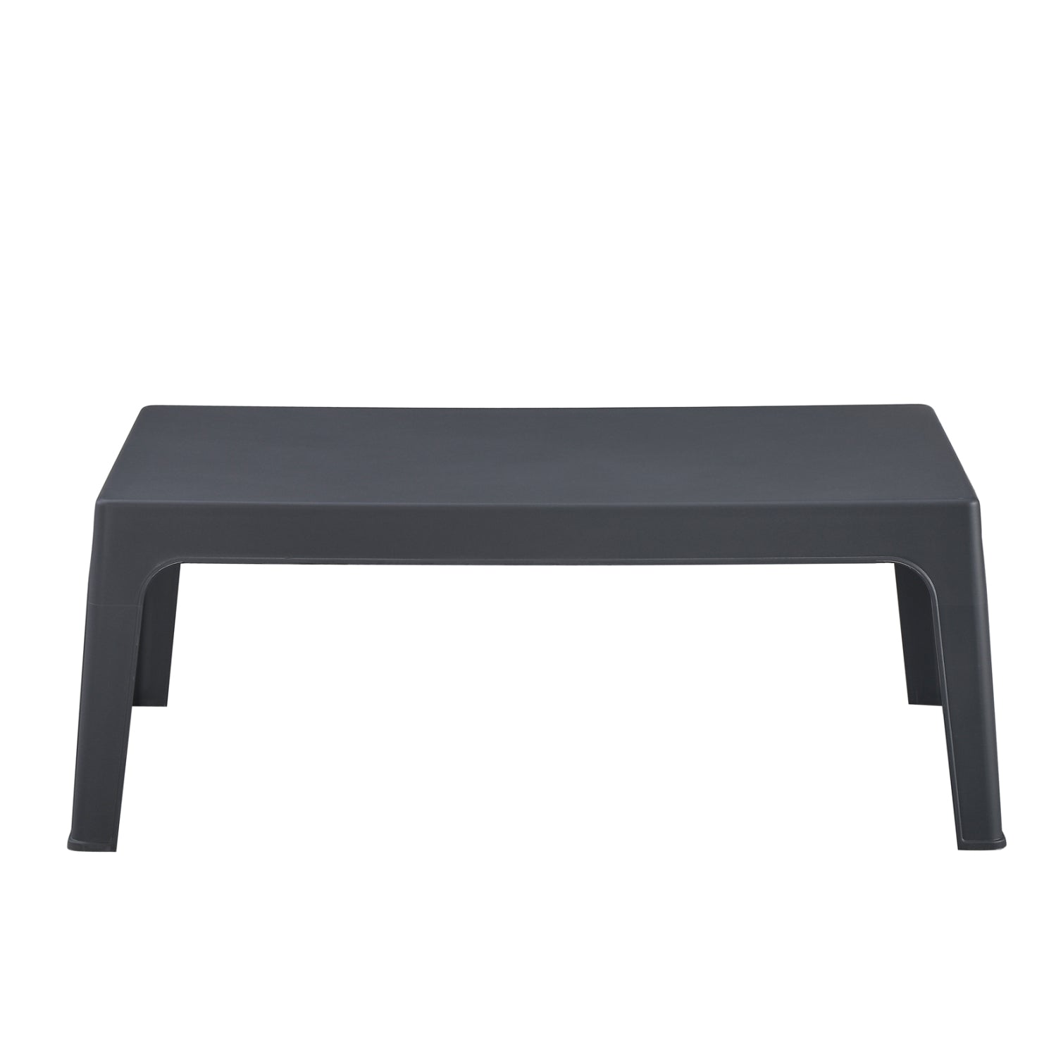 ΤΡΑΠΕΖΑΚΙ ΟΡΘΟΓΩΝΙΟ SLEEK HM6367.10 ΠΟΛΥΠΡΟΠΥΛΕΝΙΟ ΣΕ ΣΚΟΥΡΟ ΓΚΡΙ 105x64x40Υεκ. - Pakobazaar