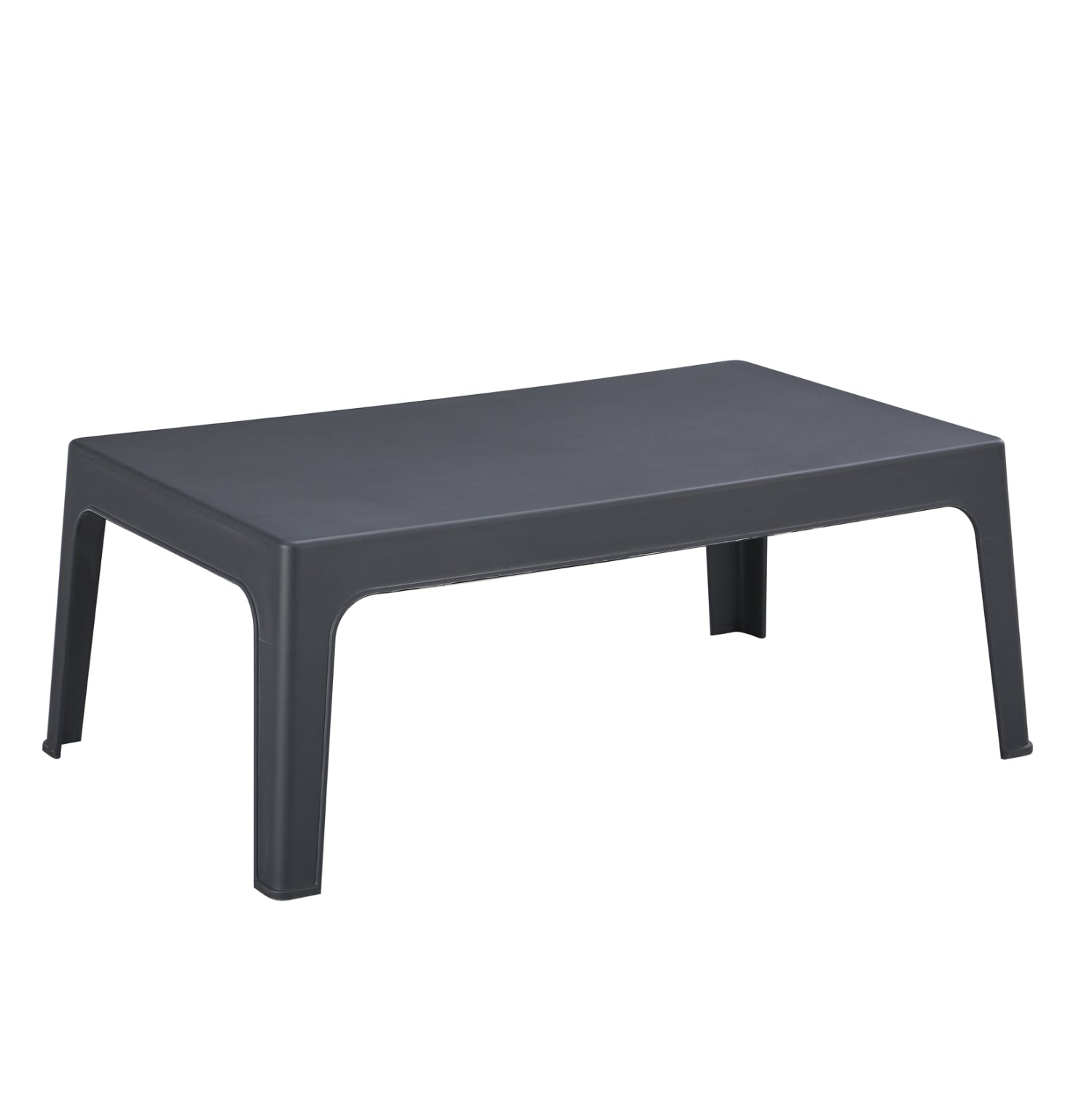 ΤΡΑΠΕΖΑΚΙ ΟΡΘΟΓΩΝΙΟ SLEEK HM6367.10 ΠΟΛΥΠΡΟΠΥΛΕΝΙΟ ΣΕ ΣΚΟΥΡΟ ΓΚΡΙ 105x64x40Υεκ. - Pakobazaar