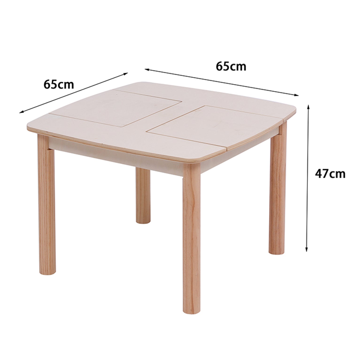 ΤΡΑΠΕΖΑΚΙ ΠΑΙΔΙΚΟ ΜΕ ΑΠΟΘ.ΧΩΡΟΥΣ RICKI HM18339.01 MDF & ΣΥΜΗΔΑ ΣΕ ΦΥΣΙΚΟ 65x65x47Υεκ - Pakobazaar
