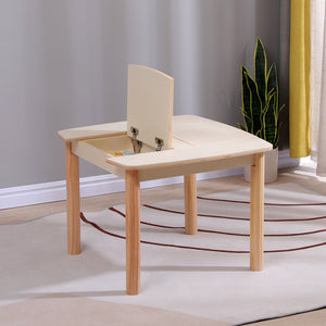 ΤΡΑΠΕΖΑΚΙ ΠΑΙΔΙΚΟ ΜΕ ΑΠΟΘ.ΧΩΡΟΥΣ RICKI HM18339.01 MDF & ΣΥΜΗΔΑ ΣΕ ΦΥΣΙΚΟ 65x65x47Υεκ - Pakobazaar