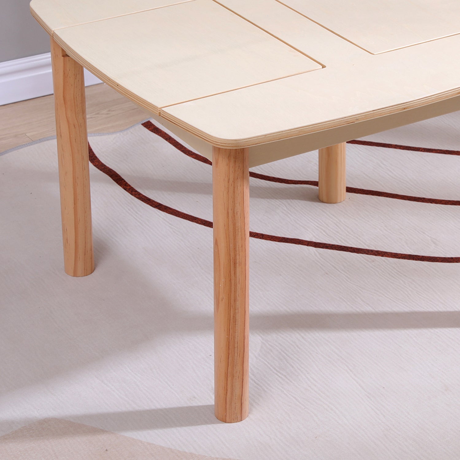 ΤΡΑΠΕΖΑΚΙ ΠΑΙΔΙΚΟ ΜΕ ΑΠΟΘ.ΧΩΡΟΥΣ RICKI HM18339.01 MDF & ΣΥΜΗΔΑ ΣΕ ΦΥΣΙΚΟ 65x65x47Υεκ - Pakobazaar
