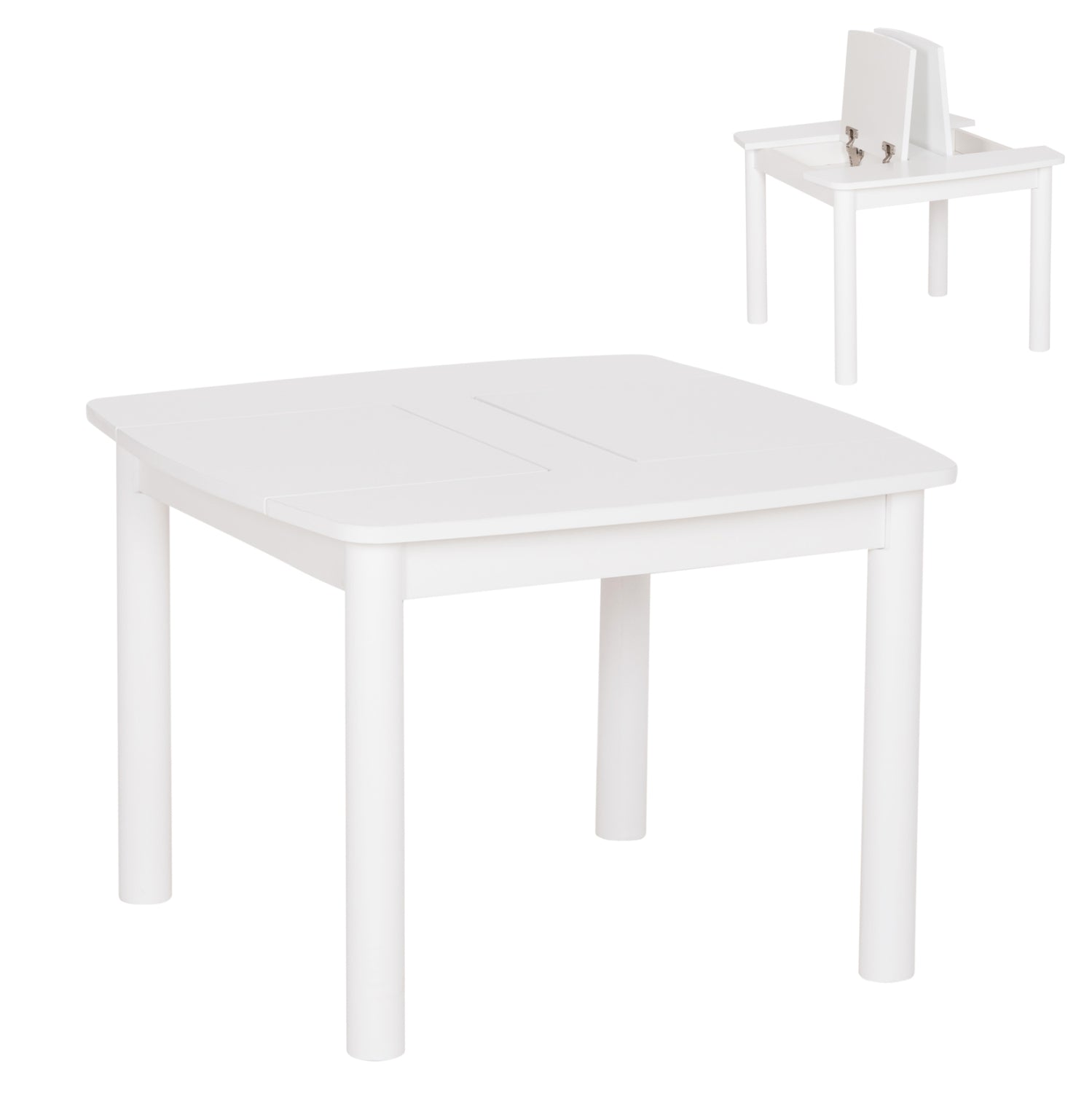 ΤΡΑΠΕΖΑΚΙ ΠΑΙΔΙΚΟ ΜΕ ΑΠΟΘ.ΧΩΡΟΥΣ RICKI HM18339.03 MDF & ΣΥΜΗΔΑ ΣΕ ΛΕΥΚΟ 65x65x47Υεκ - Pakobazaar