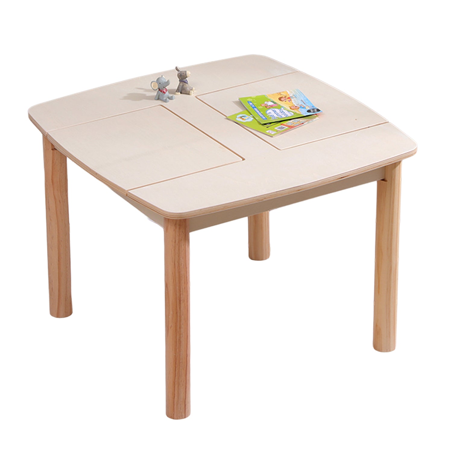 ΤΡΑΠΕΖΑΚΙ ΠΑΙΔΙΚΟ ΜΕ ΑΠΟΘ.ΧΩΡΟΥΣ RICKI HM18339.01 MDF & ΣΥΜΗΔΑ ΣΕ ΦΥΣΙΚΟ 65x65x47Υεκ - Pakobazaar