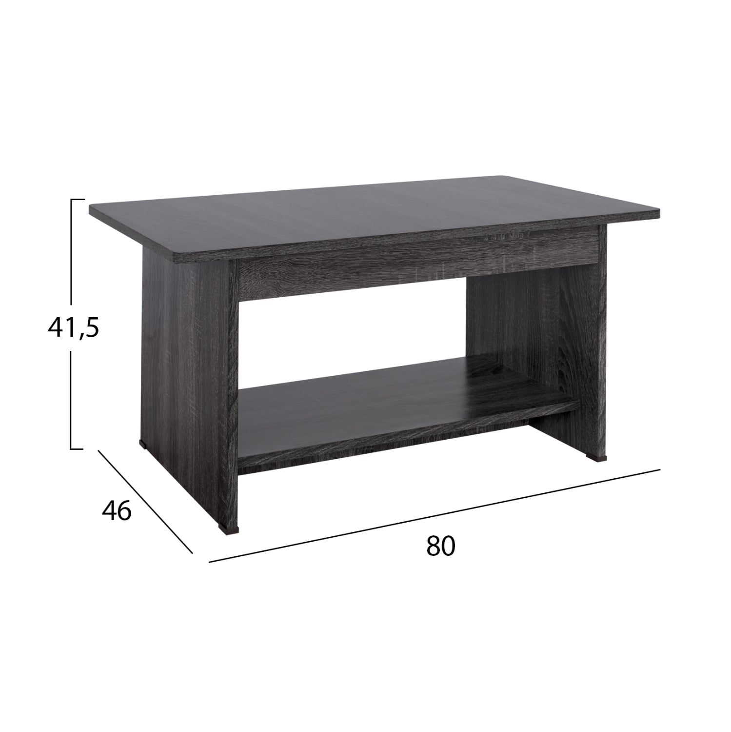 ΤΡΑΠΕΖΑΚΙ ΣΑΛΟΝΙΟΥ HAYDEN HM2286.01 ΣΕ ΑΝΘΡΑΚΙ ΧΡΩΜΑ 80x41,5x46 - Pakobazaar