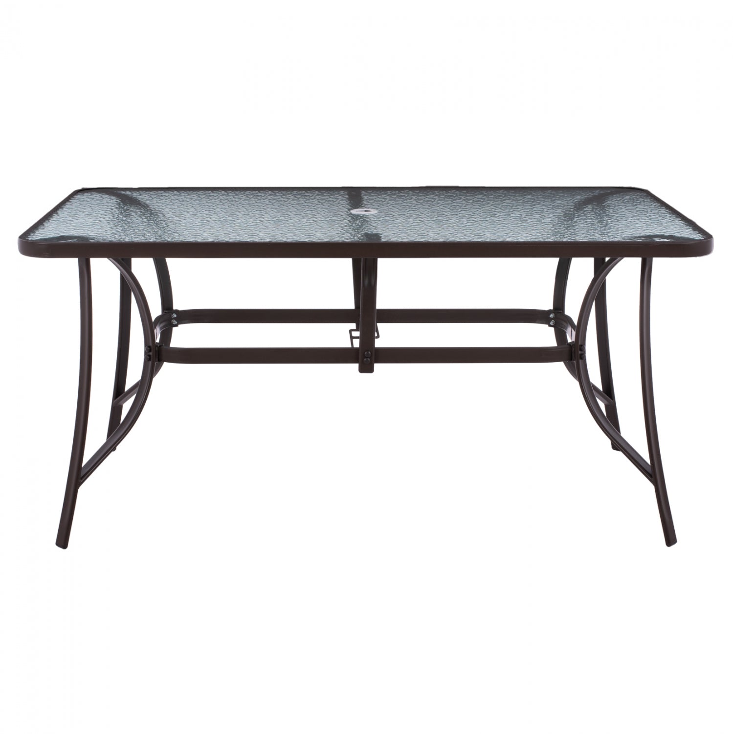 ΤΡΑΠΕΖΙ BRUNO 150X90Χ75Υεκ. ΜΕΤΑΛΛΙΚΟ ΟΡΘΟΓΩΝΙΟ ΚΑΦΕ ΜΕ ΤΡΥΠΑ ΟΜΠΡΕΛΑΣ Φ38 HM5145.12 - Pakobazaar