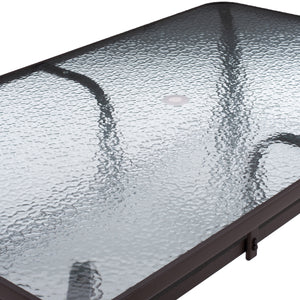 ΤΡΑΠΕΖΙ BRUNO 150X90Χ75Υεκ. ΜΕΤΑΛΛΙΚΟ ΟΡΘΟΓΩΝΙΟ ΚΑΦΕ ΜΕ ΤΡΥΠΑ ΟΜΠΡΕΛΑΣ Φ38 HM5145.12 - Pakobazaar