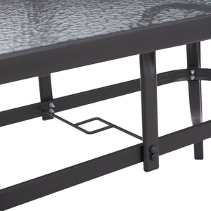 ΤΡΑΠΕΖΙ BRUNO 150X90Χ75Υεκ. ΜΕΤΑΛΛΙΚΟ ΟΡΘΟΓΩΝΙΟ ΓΚΡΙ ΜΕ ΤΡΥΠΑ ΟΜΠΡΕΛΑΣ Φ38  HM5145.11 - Pakobazaar