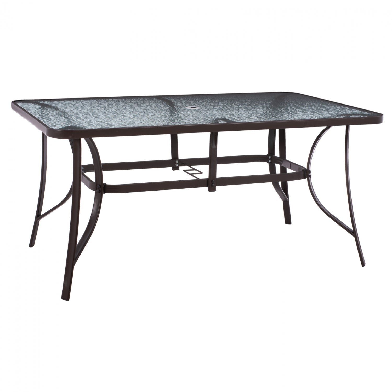 ΤΡΑΠΕΖΙ BRUNO 150X90Χ75Υεκ. ΜΕΤΑΛΛΙΚΟ ΟΡΘΟΓΩΝΙΟ ΚΑΦΕ ΜΕ ΤΡΥΠΑ ΟΜΠΡΕΛΑΣ Φ38 HM5145.12 - Pakobazaar