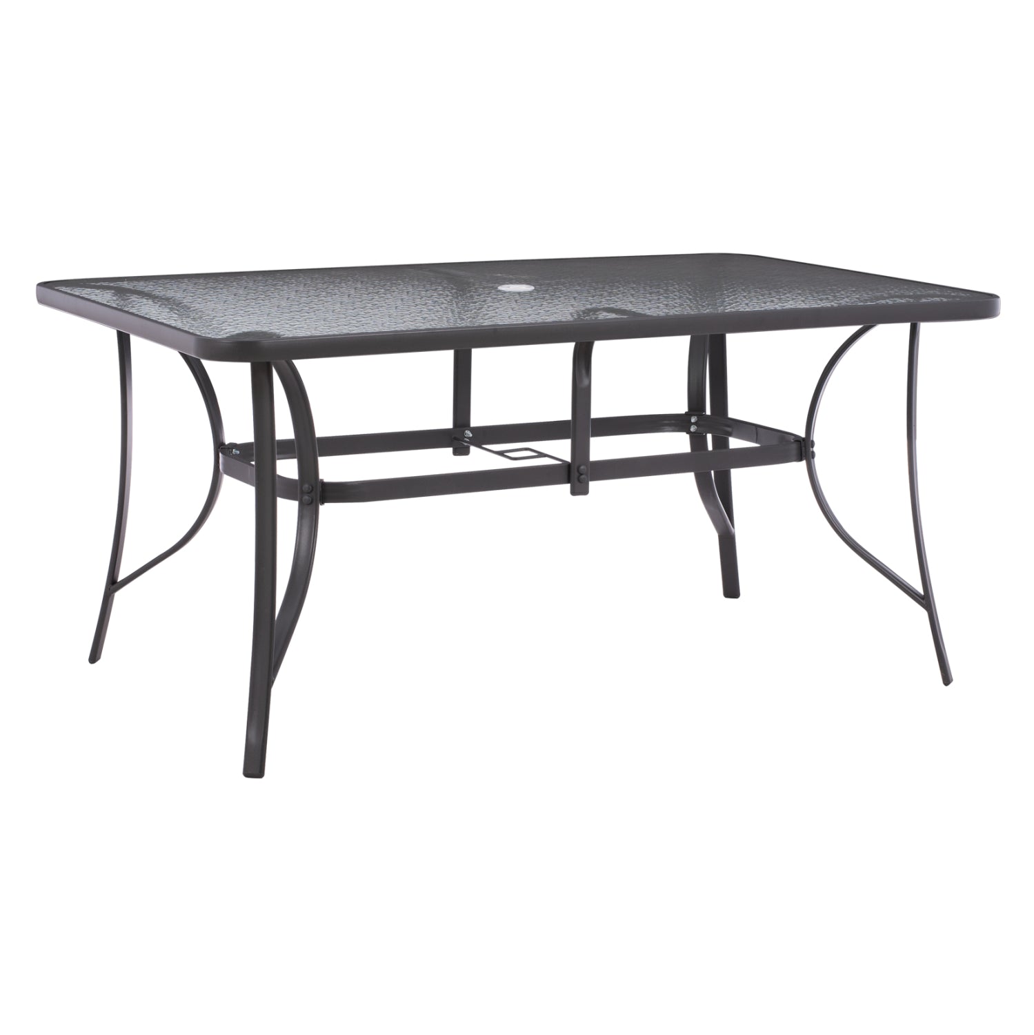 ΤΡΑΠΕΖΙ BRUNO 150X90Χ75Υεκ. ΜΕΤΑΛΛΙΚΟ ΟΡΘΟΓΩΝΙΟ ΓΚΡΙ ΜΕ ΤΡΥΠΑ ΟΜΠΡΕΛΑΣ Φ38  HM5145.11 - Pakobazaar