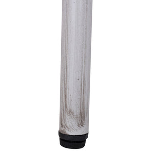 ΤΡΑΠΕΖΙ ΑΛΟΥΜΙΝΙΟΥ HARLOW 70X70X76 BAMBOO LOOK HM5568.01 ΛΕΥΚΗ ΠΑΤΙΝΑ ΜΕ ΓΥΑΛΙ - Pakobazaar