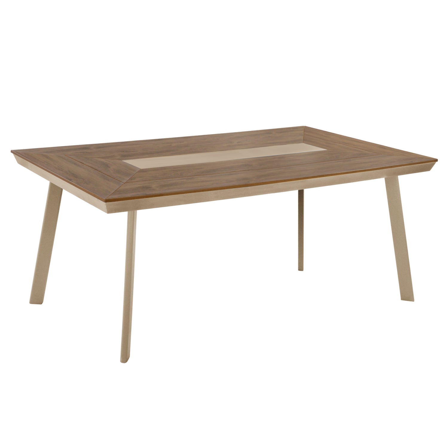 ΤΡΑΠΕΖΙ ΑΛΟΥΜΙΝΙΟΥ TABER HM5131.04 ΚΑΠΟΥΤΣΙΝΟ ΜΕ POLYWOOD TOP 200x100x75Υεκ - Pakobazaar