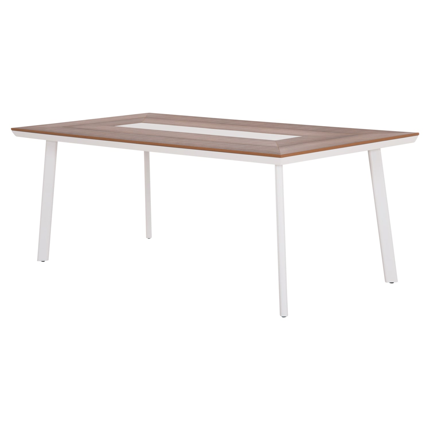 ΤΡΑΠΕΖΙ ΑΛΟΥΜΙΝΙΟΥ TABER HM5131.11 ΛΕΥΚΟ ΜΕ POLYWOOD TOP 200x100x75Υεκ - Pakobazaar