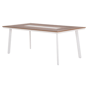 ΤΡΑΠΕΖΙ ΑΛΟΥΜΙΝΙΟΥ TABER HM5131.11 ΛΕΥΚΟ ΜΕ POLYWOOD TOP 200x100x75Υεκ - Pakobazaar