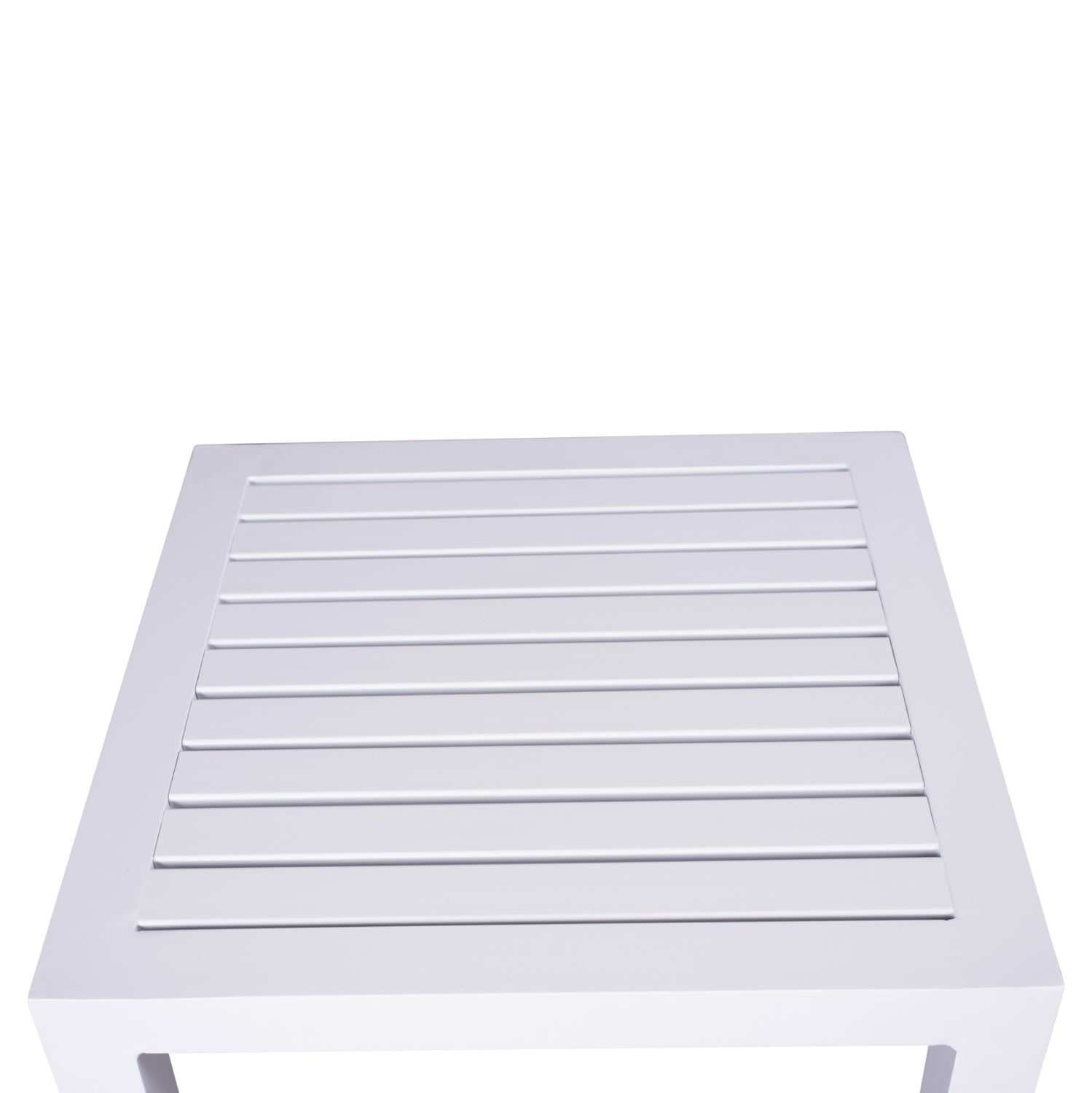 ΤΡΑΠΕΖΙ ΑΛΟΥΜΙΝΙΟΥ QIANA HM5402.01 ΛΕΥΚΟ 45x45x45,5 εκ. - Pakobazaar