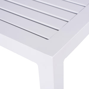 ΤΡΑΠΕΖΙ ΑΛΟΥΜΙΝΙΟΥ QIANA HM5402.01 ΛΕΥΚΟ 45x45x45,5 εκ. - Pakobazaar