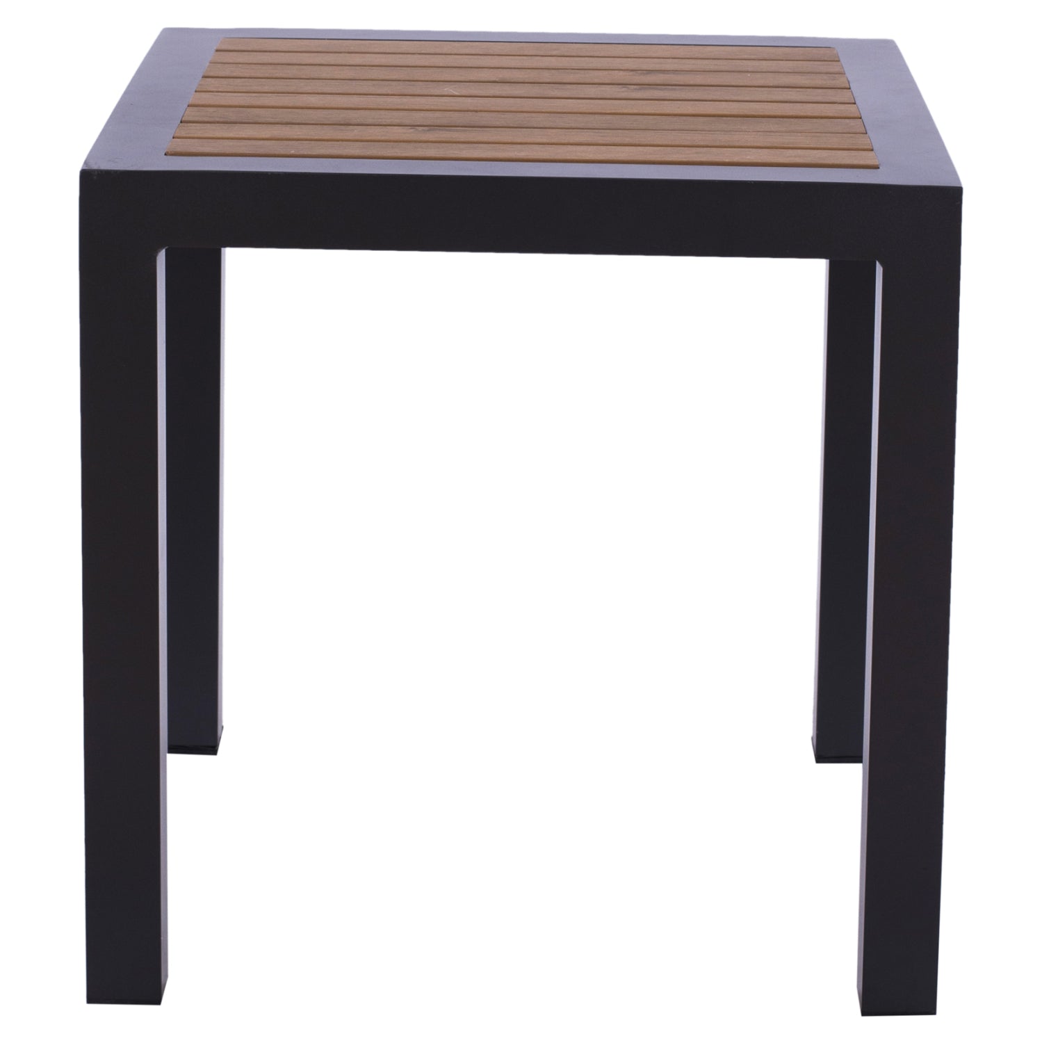 ΤΡΑΠΕΖΙ ΑΛΟΥΜΙΝΙΟΥ SABRA HM5403.02 ΓΚΡΙ ΜΕ POLYWOOD 45Χ45X45,5 εκ. - Pakobazaar