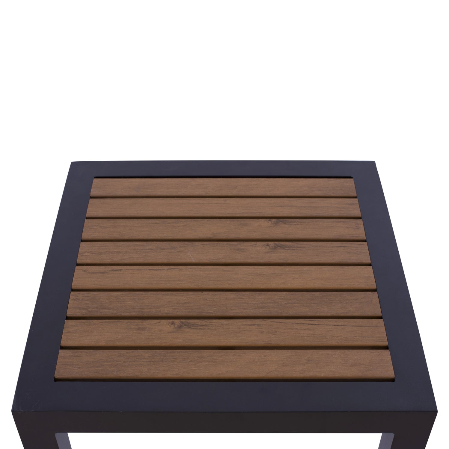 ΤΡΑΠΕΖΙ ΑΛΟΥΜΙΝΙΟΥ SABRA HM5403.02 ΓΚΡΙ ΜΕ POLYWOOD 45Χ45X45,5 εκ. - Pakobazaar