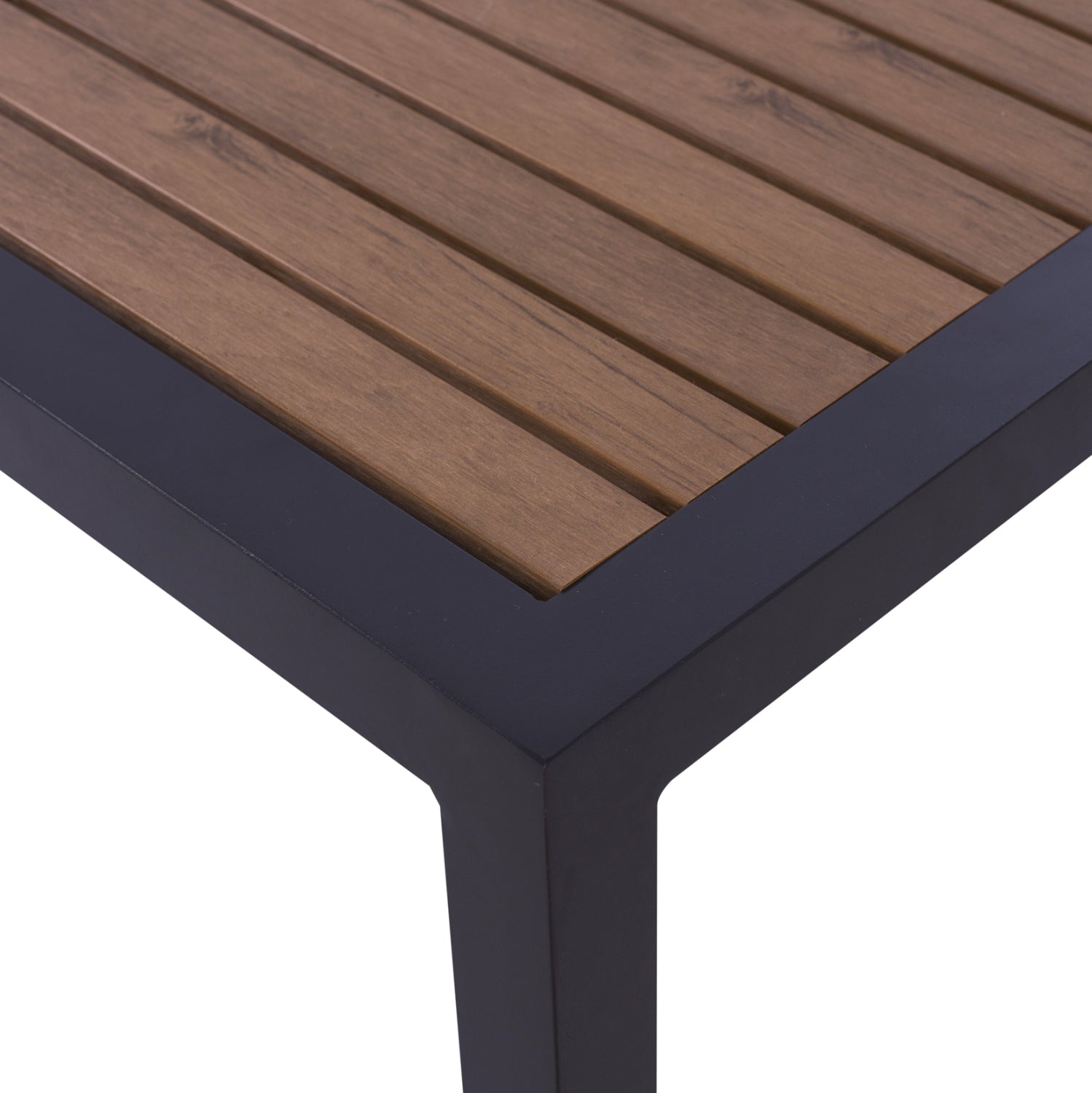 ΤΡΑΠΕΖΙ ΑΛΟΥΜΙΝΙΟΥ SABRA HM5403.02 ΓΚΡΙ ΜΕ POLYWOOD 45Χ45X45,5 εκ. - Pakobazaar